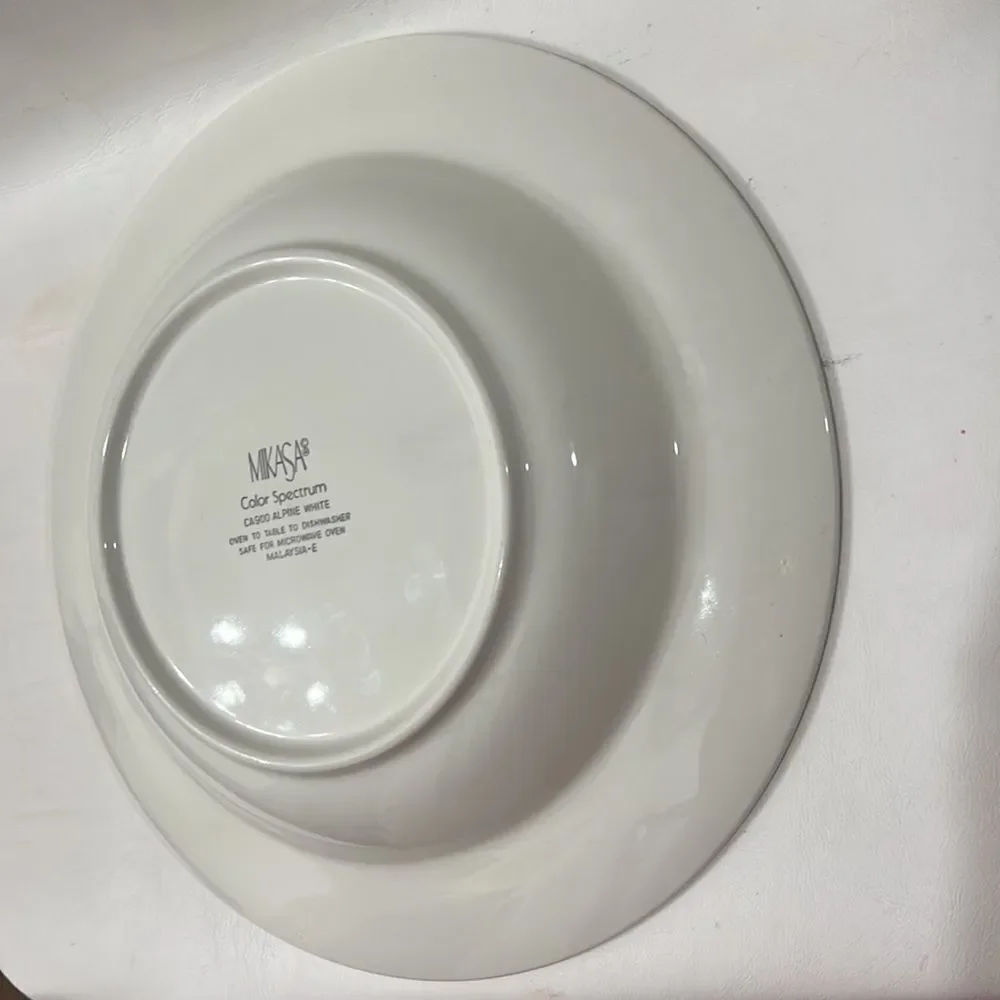 Mikasa Color Spectrum Serving Pasta Salad Bowl CA900 Alpine White 11 In Round